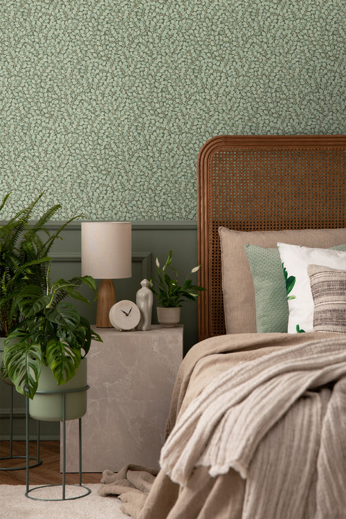 Borastapeter behang bladeren donkergroen - 53 cm x 10.05 m - 660373 - vtwonen shop