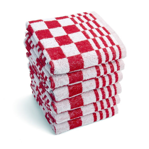Byrklund - Keukendoek Clean & Fresh - 6x 50x50 cm - Rood