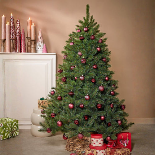 Triumph Tree Forest Frosted Kunstkerstboom - Kerstversiering voor Binnen met Frosted Naaldtips - Kunstboom met Insteekconstructie en Kleurcodes - H260
