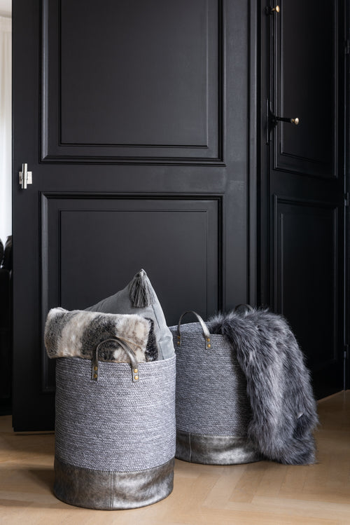 J-Line kussen Kwast - katoen - grijs - vtwonen shop