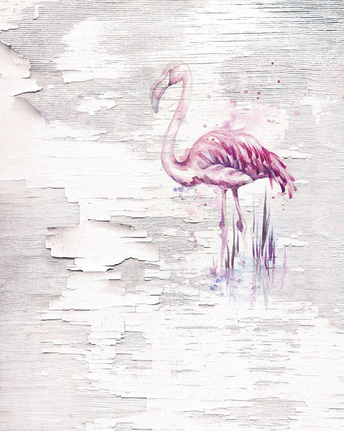 Sanders & Sanders fotobehang flamingo's roze en gebroken wit - 200 x 250 cm - 611886 - vtwonen shop