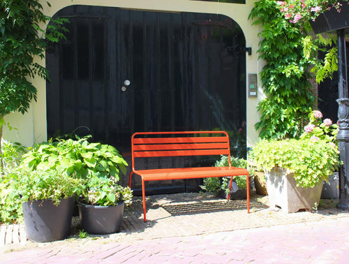 MaximaVida metalen tuinbank Max 120 cm oranje