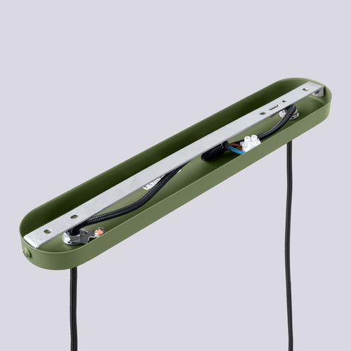 Sollux Lighting Hanglamp HALO 2L olijfgroen - 33,5x6x120cm