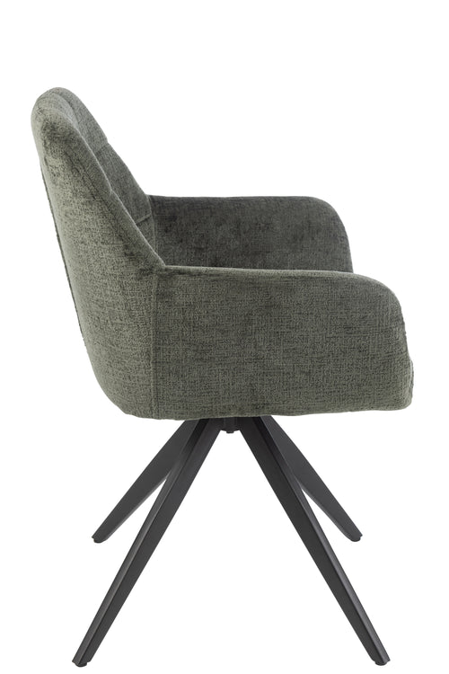 J-Line stoel Louna - ijzer/acryl - groen