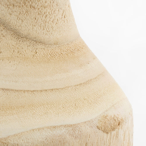 Mica Decorations Pia Vaas - H47 x Ø13 cm - Paulownia Hout - Lichtbruin - vtwonen shop