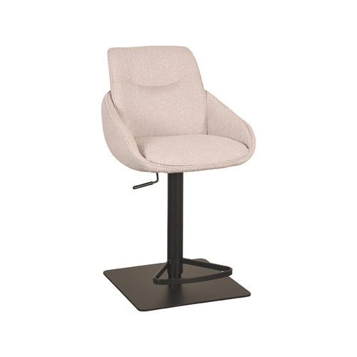 LABEL51 Barkruk Beauty - Naturel Bouclé - Zithoogte 55–82cm - vtwonen shop