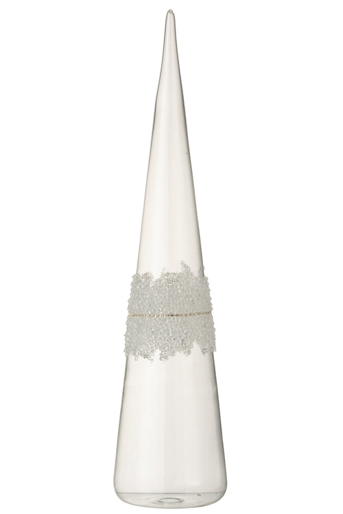 J-Line decoratie Kegel - glas - transparant - large - vtwonen shop