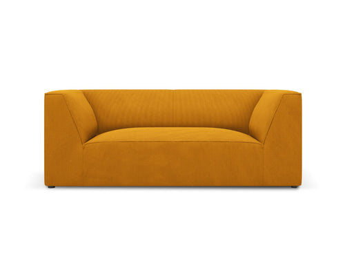 Micadoni Bank Ruby 2-zits, ribfluwelen, geel - 93x174x69cm