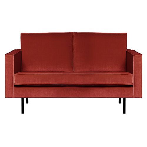 WOOOD 2-zits bank Rodeo - Velvet - Kastanjebruin - 85x150x86