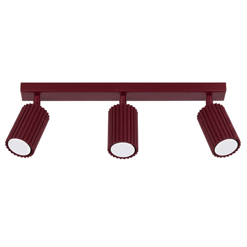 Sollux Lighting Plafondlamp KARBON 3L bordeaux - 45x6,5x16,5cm