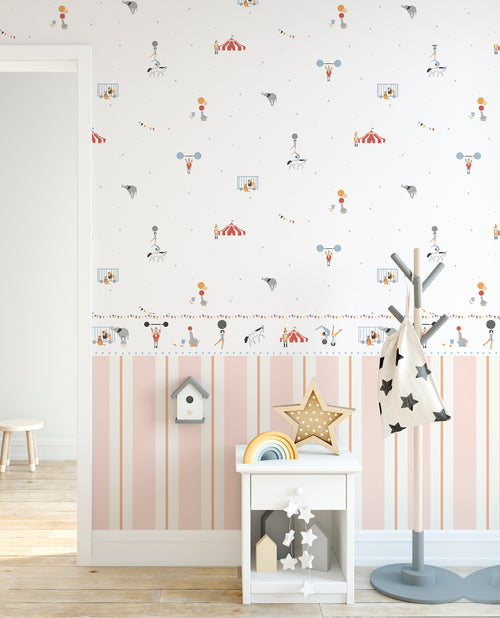 Sanders & Sanders behang strepen roze - 53 cm x 10 m - 640309