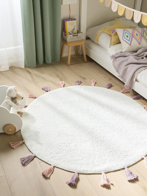 benuta wasbaar kindervloerkleed Malu - roze - ø 80 cm