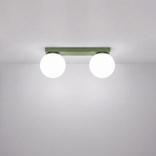 Sollux Lighting Plafondlamp YOLI 2 olijfgroen - 34,5x12x14,5cm