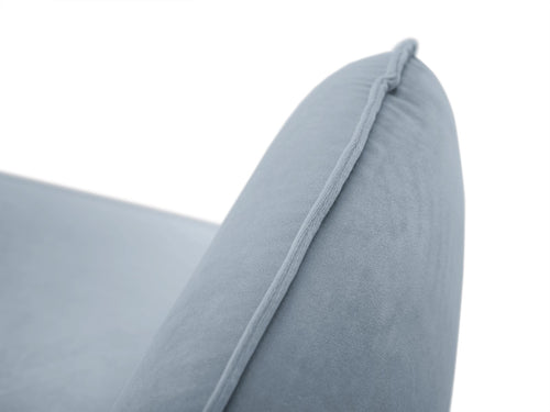 Cosmopolitan Design Bank Vienna 4-zits, flueel, lichtblauw - 92x230x95cm