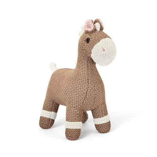 Pintado & Lacado knuffeldier Paard - bruin - 33 cm