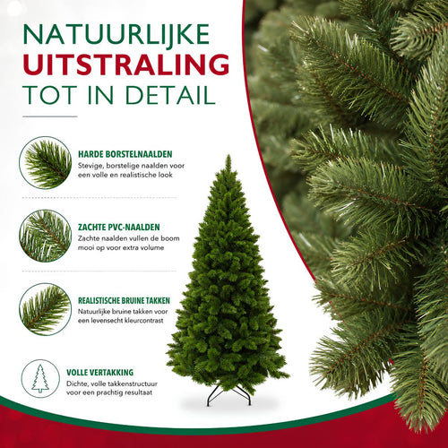 Triumph Tree Camden Slim Kerstboom - Volle Takken voor Kerstversiering - Kunstboom met Insteekconstructie voor Smal Ontwerp - H230 x Ø117 cm - Groen