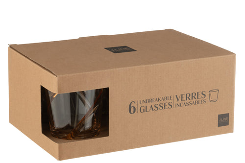 J-Line glas  Lijnen - kunststof - mix - 3 dozen van 6 stuks