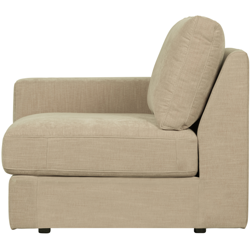 vtwonen 1-zits bank element met arm links Family - Polyester - Zand - 85x115x98