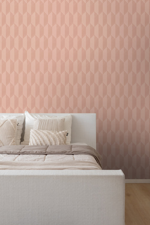 Origin Wallcoverings eco-texture vliesbehang 3D-motief terracotta roze - 50 x 900 cm - 348033 - vtwonen shop