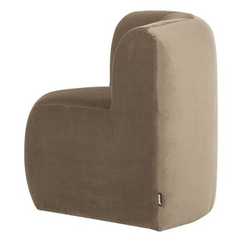 WOOOD eetbank hoek rugleuning Mojo Base - Velvet - Khaki - 83x80x80