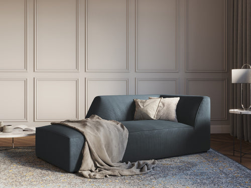Micadoni - Linker meridiaan "Ruby" ribfluwelen, blauw - 180x93x69cm