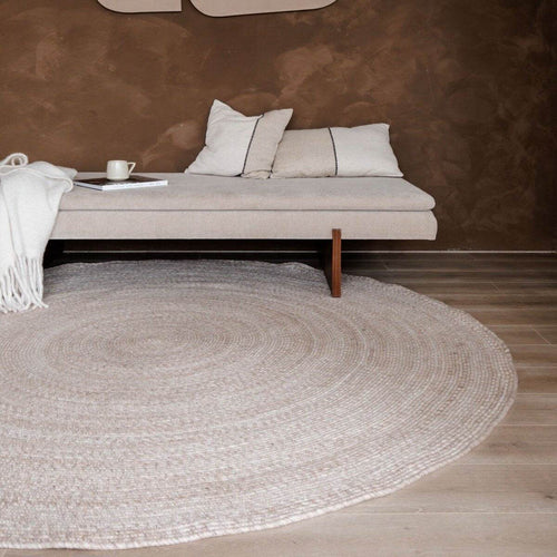 Interieur05 Rond wollen vloerkleed Gapo beige - 180 x 180 cm - vtwonen shop