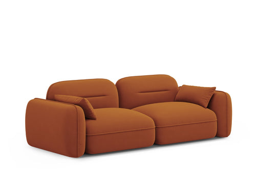 Cosmopolitan Design Modulaire bank Sydney 3-zits, flueel, terracotta - 90x230x70cm