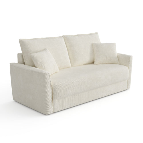 Sia Home - Rechte bank LUXO - Corduroy - Crème - 180cm