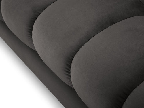 Cosmopolitan Design Bank Bali 4-zits, flueel, donkergrijs - 96x217x75cm