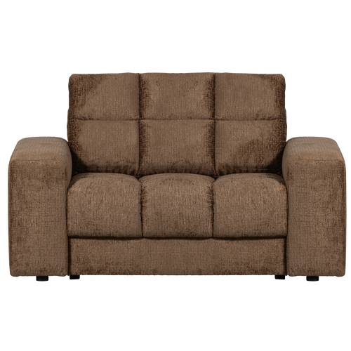 WOOOD loveseat Second Date - Structure Velvet - Brass - 78x136x101 - vtwonen shop