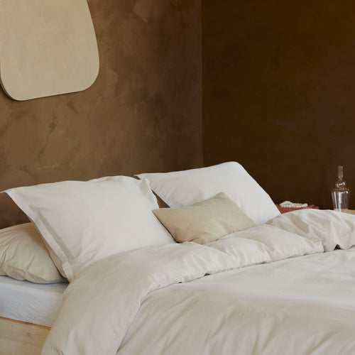 Walra - Dekbedovertrek Vintage Satin - 140x220 cm - Zand