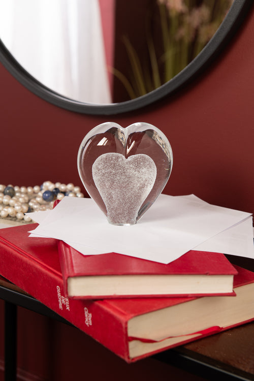 J-Line presse-papier Hart - glas - wit - small