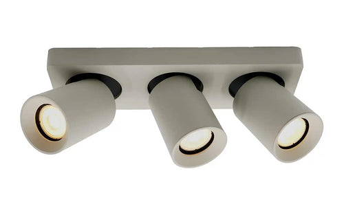 Artdelight spot Megano - 3 lichts - 30  x 11.5   cm - grijs