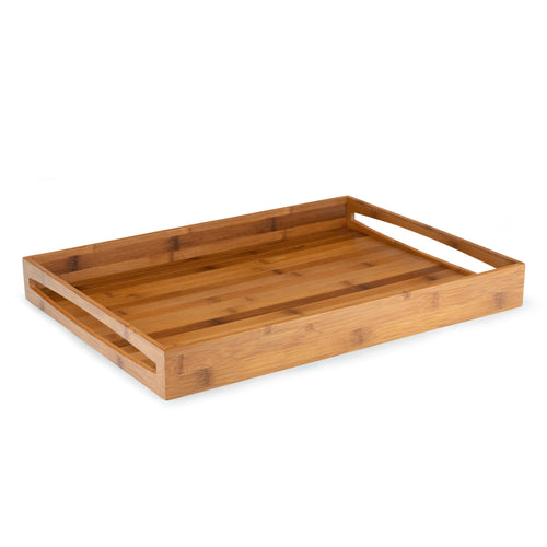 Leopold Vienna - Dienblad L 55x40x6cm donker bamboe - vtwonen shop