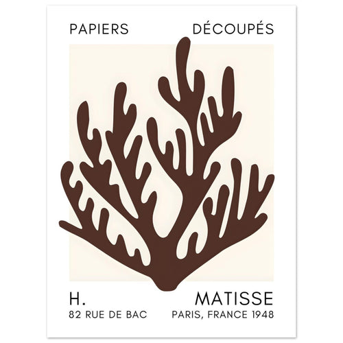 Artfulprints  Matisse – Coral harmony brown   poster 30x40 cm - vtwonen shop