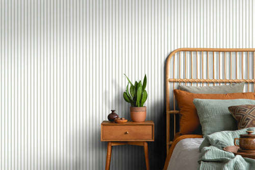 Sanders & Sanders behang geschilderde strepen lichtgroen - 50 x 900 cm - 935402