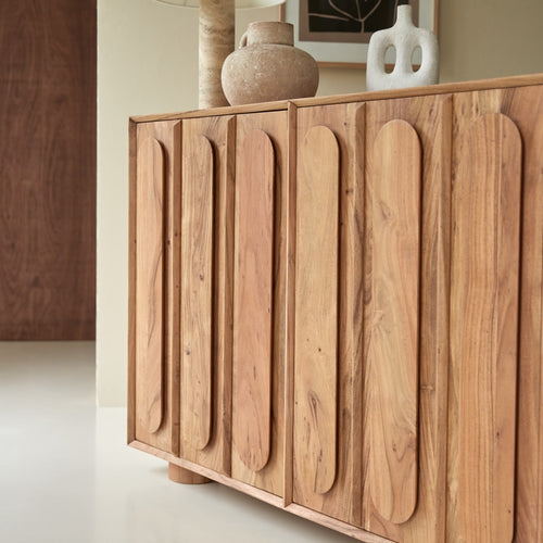 Tikamoon Buffetkast van massief acacia 180 cm - Naturel - vtwonen shop