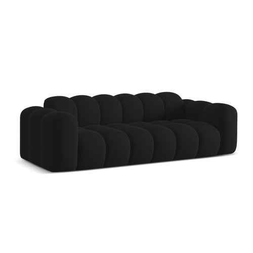 Cosmopolitan Design - Bank Treno 4-zits, flueel zwart - 94x240x70cm