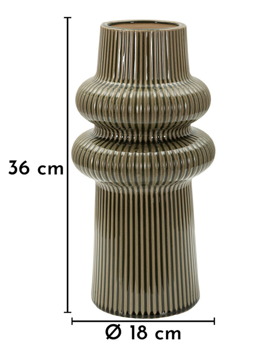 Mauro Ferretti vaas - Ø 18x36 cm - donkergroen