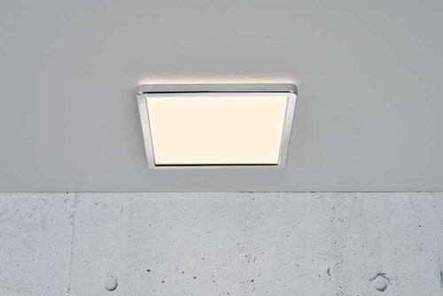 Nordlux Oja Plafondlamp - LED - 3000/4000K - Chroom - Vierkant