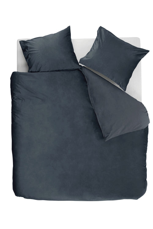 Ambiante Dekbedovertrek Velvety - 200 x 200/220 cm - Blauw