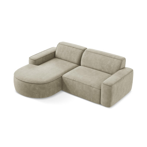LaMiaSofa hoekbank links Melissa - chenille stof - beige - 224x166x70