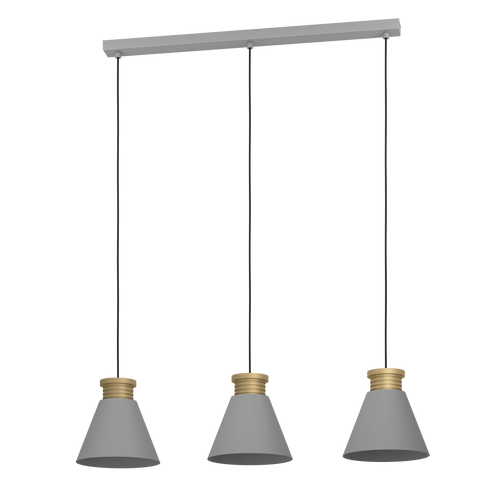 EGLO hanglamp Twicken - e27 - 92 cm - grijs/goud -staal - vtwonen shop