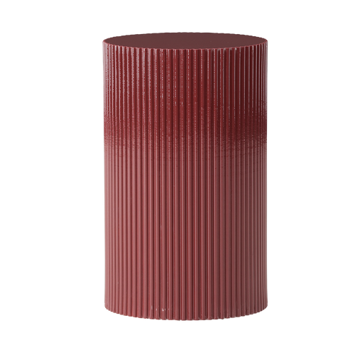 Nest living Asa Houten Bijzettafel Bordeaux Rood - Ø 31 cm - vtwonen shop