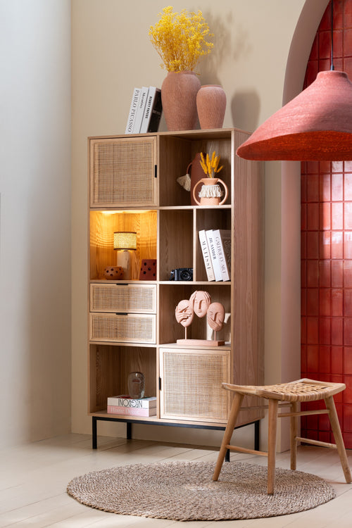 J-Line kast Vakken - metaal - naturel/zwart - vtwonen shop