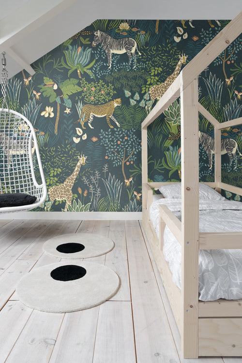 Sanders & Sanders fotobehang jungle dieren groen - 424 x 280 cm - 640886