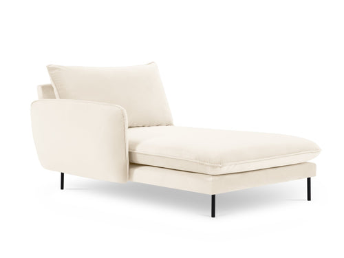 Cosmopolitan Design linker meridiaan Vienna flueel, lichtbeige - 170x110x95cm