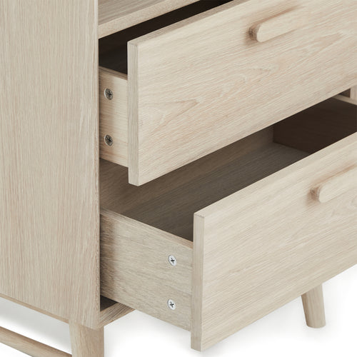 Furnhouse stellingkast Porto - Witte olie - MDF, Eikenfineer - 40x60x187