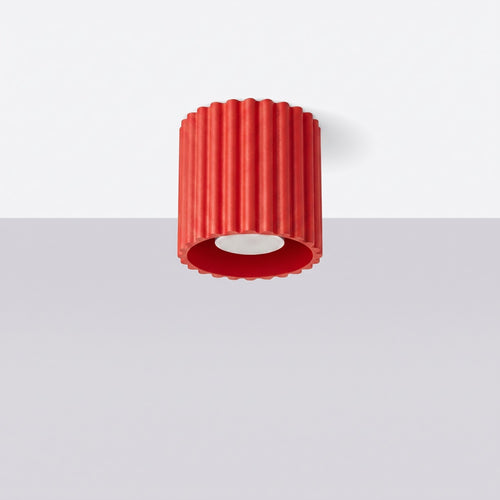 Sollux Lighting Plafondlamp AURA 1 rood GU10 - 10x10x10cm