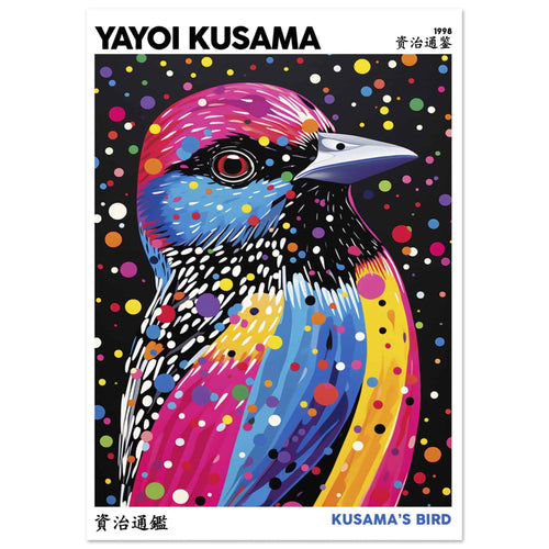 Artfulprints  Yayoi Kusama - Kusama's bird   poster A4 21x29.7 cm - vtwonen shop